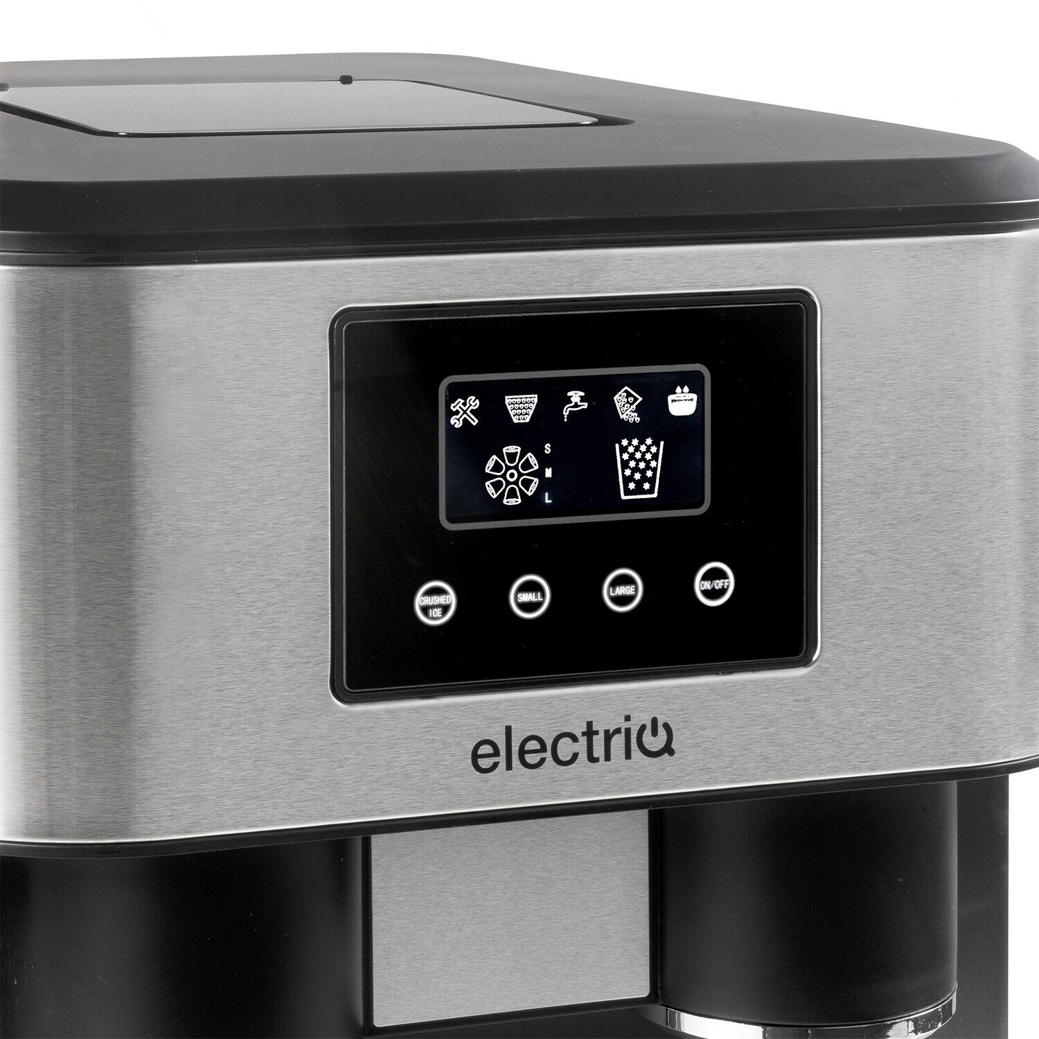 electriQ Countertop Ice Maker With Ice Crusher and Water Dispenser