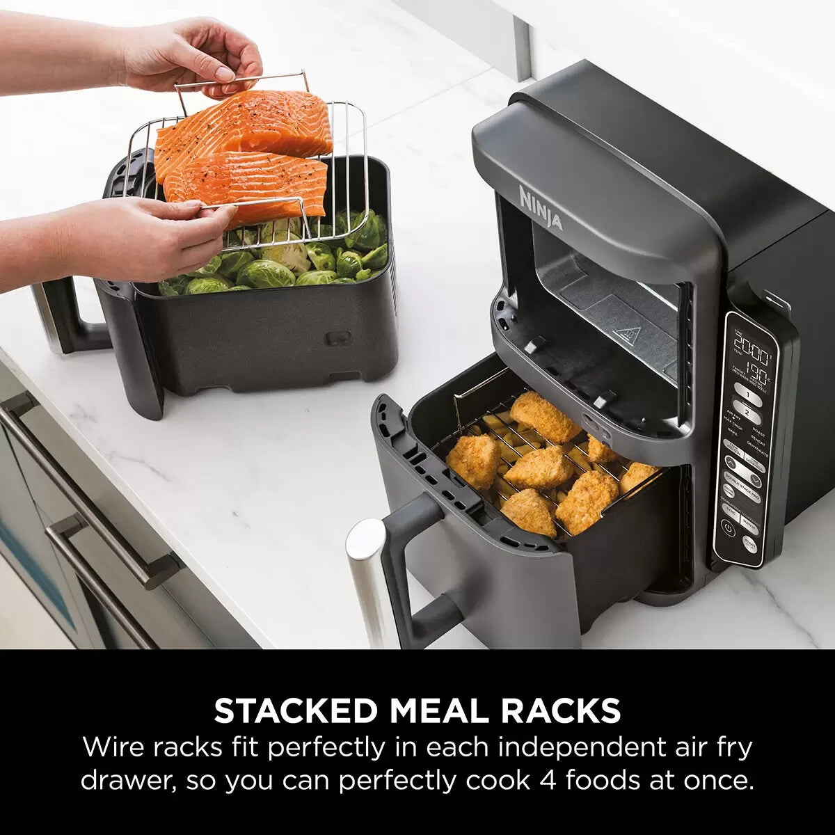 Ninja Double Stack XL 2-Level Air Fryer with Smart Cook System