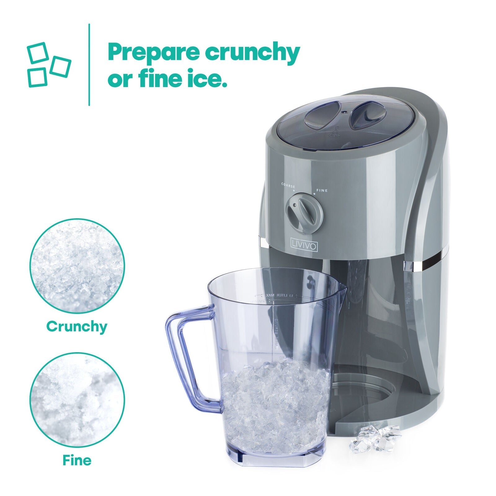 LIVIVO Electric Ice Crusher & Snow Cone Maker