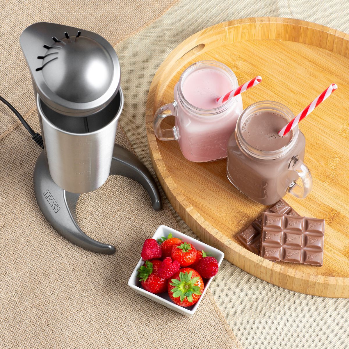 LIVIVO Retro Milkshake Maker Machine