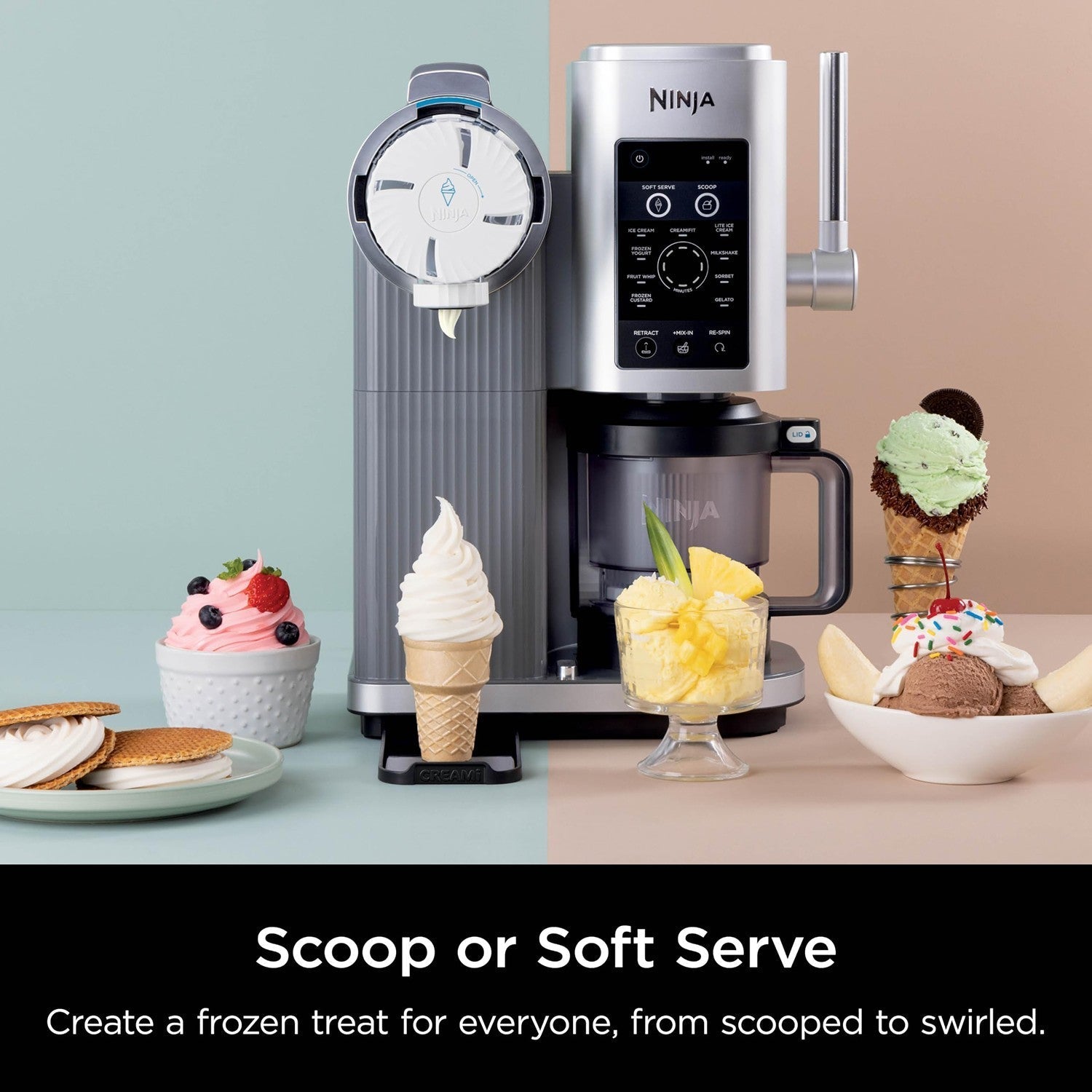 Ninja CREAMi Swirl 13-in-1 Soft Serve Ice Cream Machine