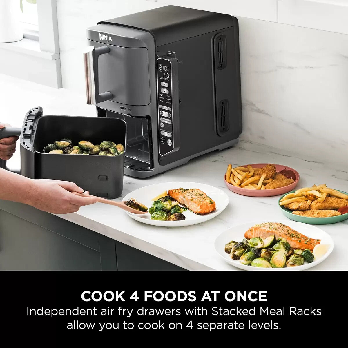 Ninja Double Stack XL 2-Level Air Fryer with Smart Cook System