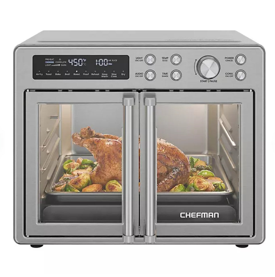Chefman 10-in-1 French Door Toaster Oven Air Fryer XL Multi-Cooker