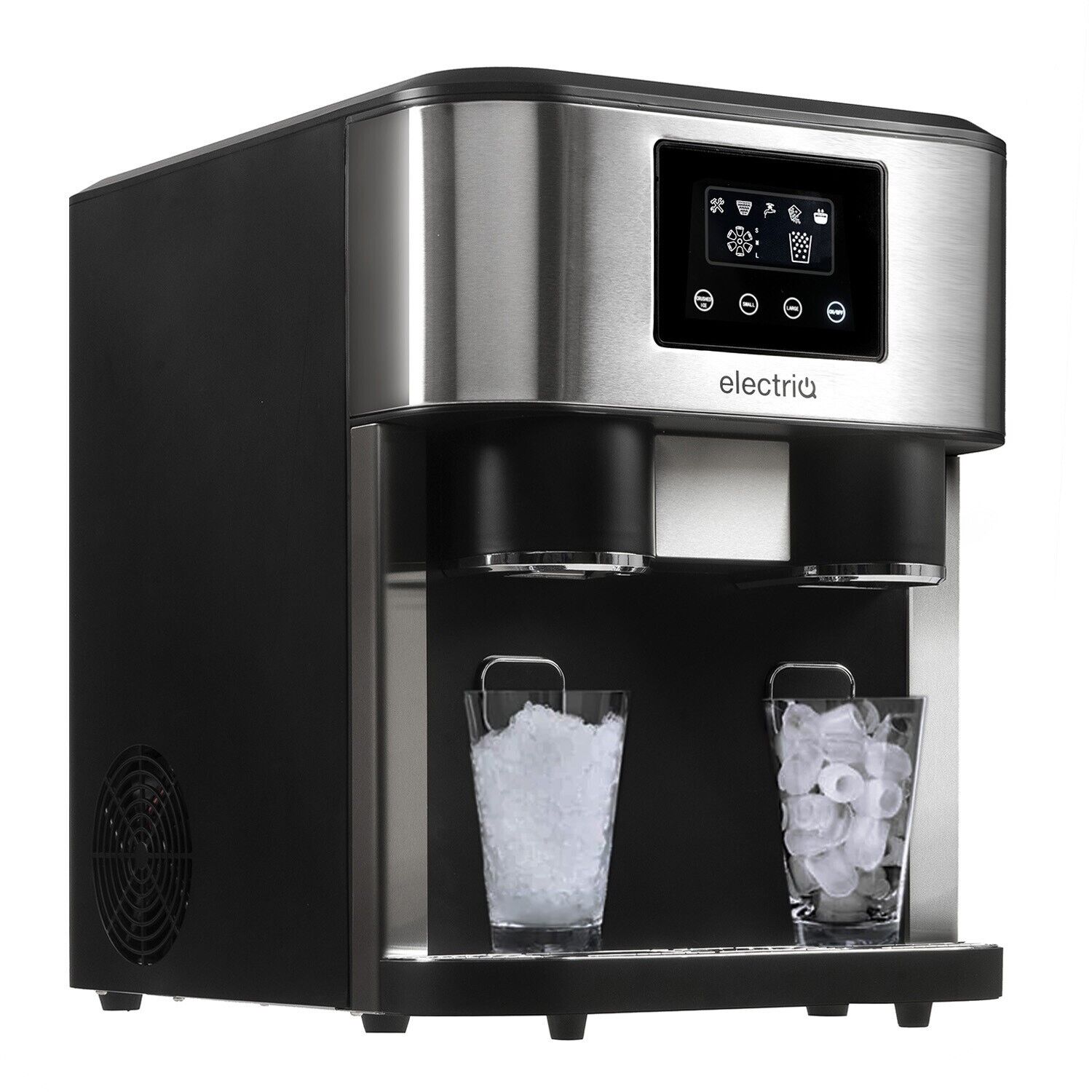 electriQ Countertop Ice Maker With Ice Crusher and Water Dispenser