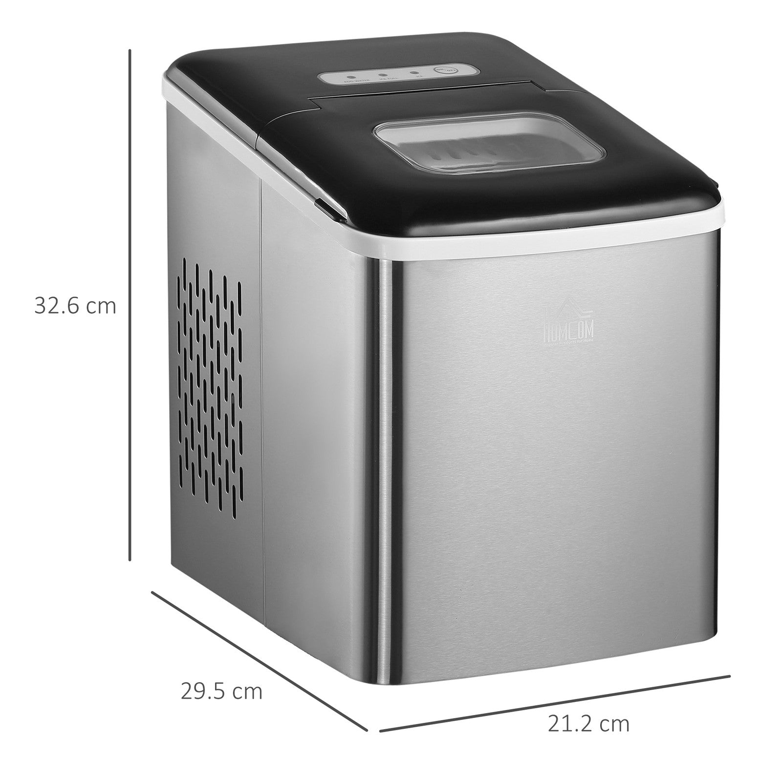 HOMCOM Compact Countertop Ice Maker Machine