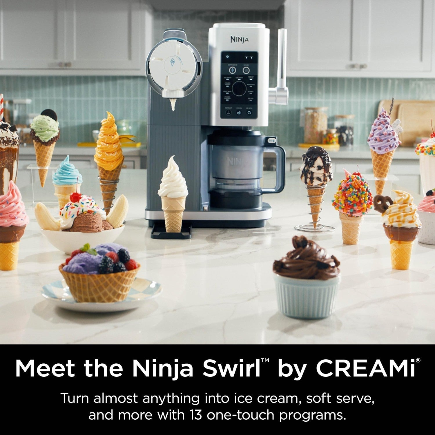 Ninja CREAMi Swirl 13-in-1 Soft Serve Ice Cream Machine