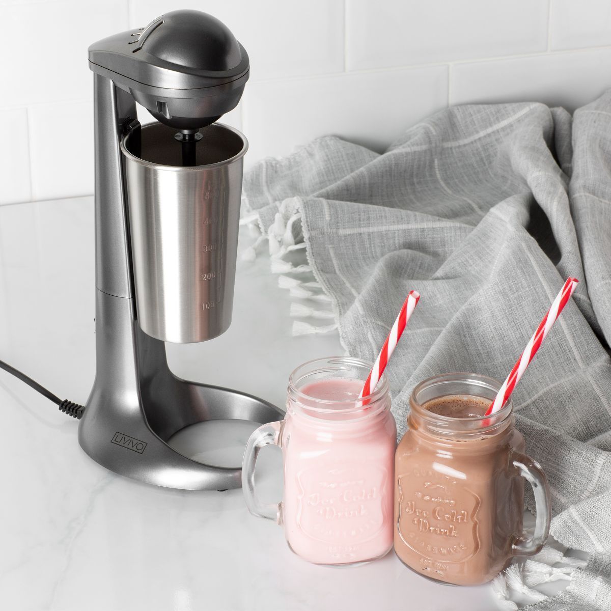 LIVIVO Retro Milkshake Maker Machine