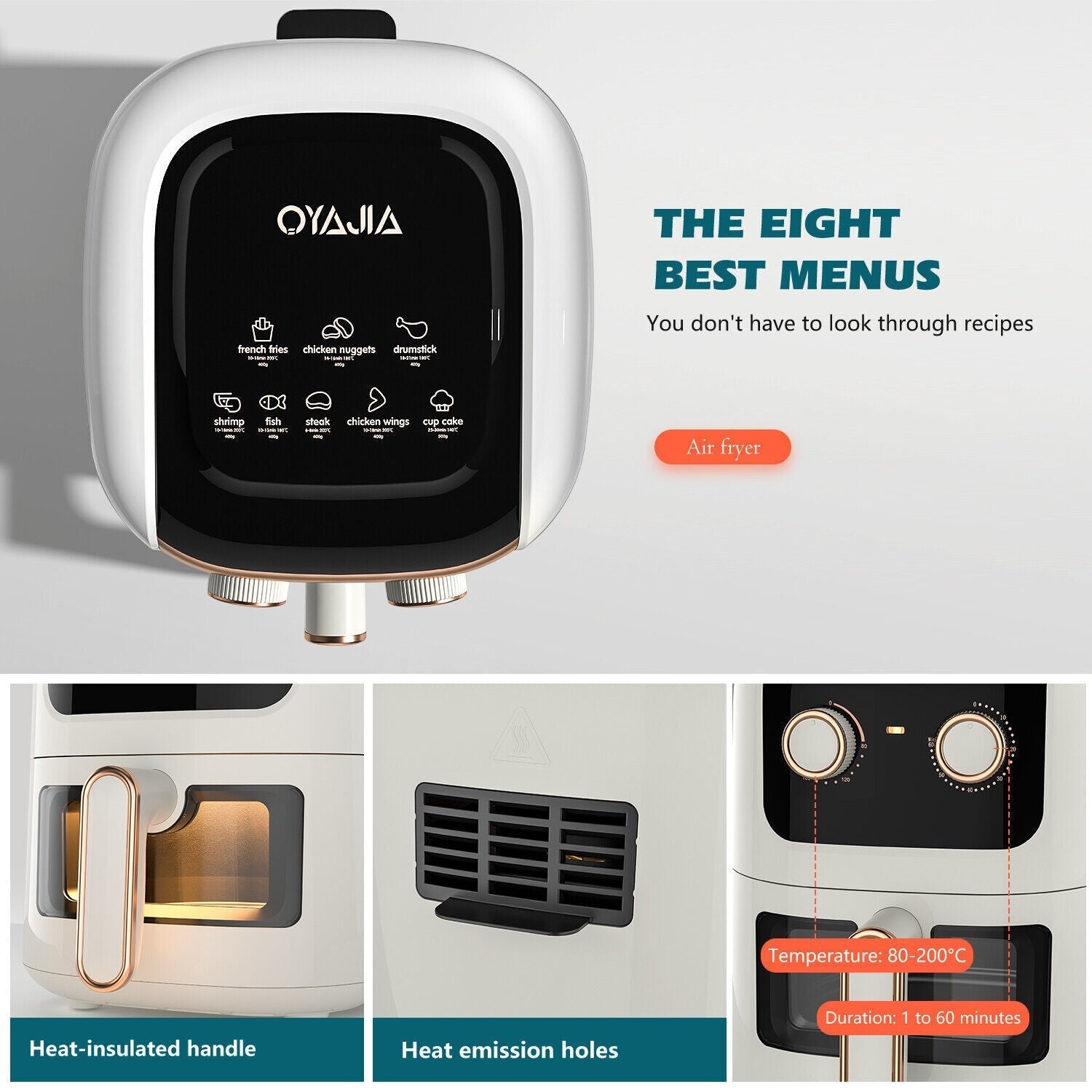 Uten 5L Digital Air Fryer