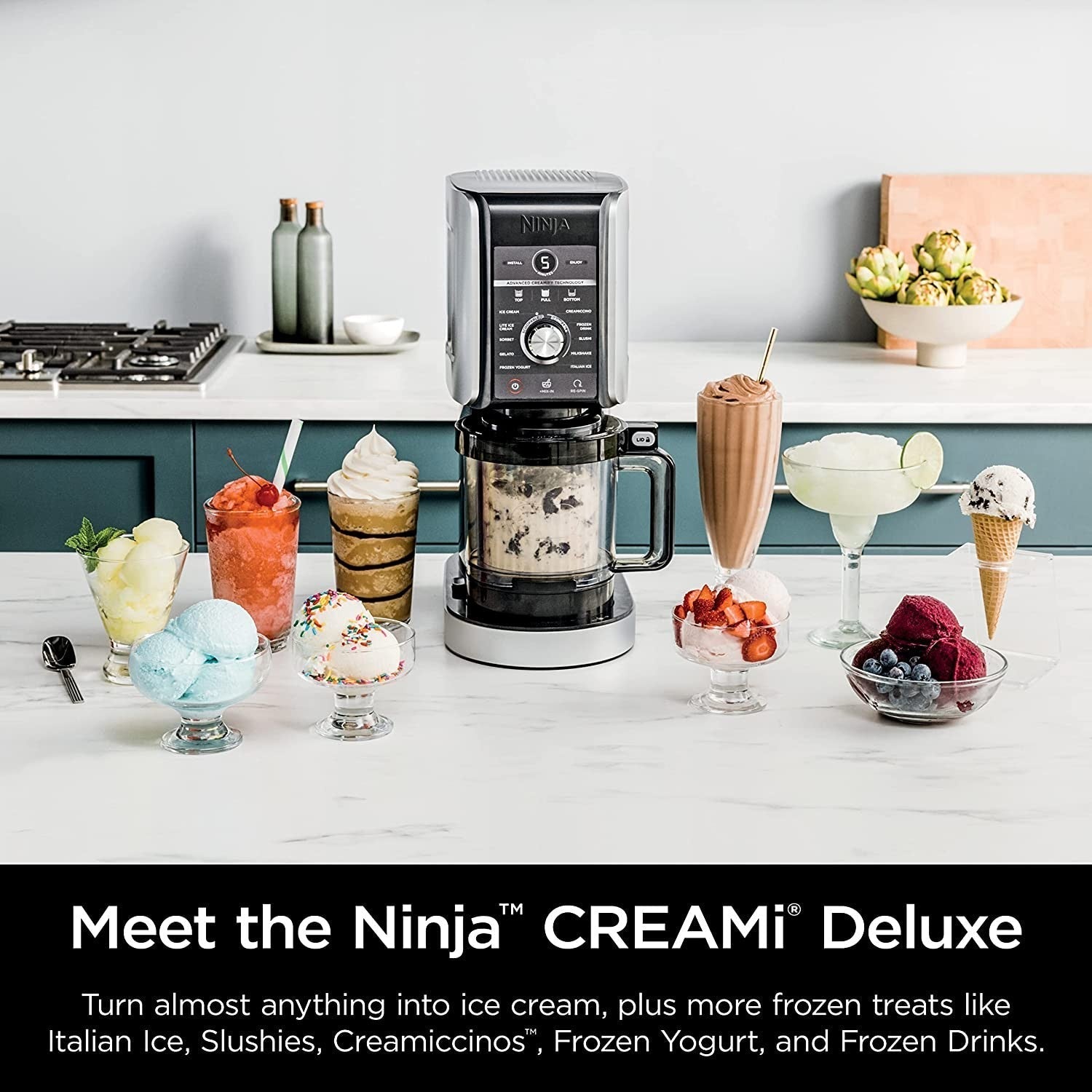 Ninja CREAMi Deluxe 11-in-1 XL Ice Cream Maker with Two 24-Oz Pints