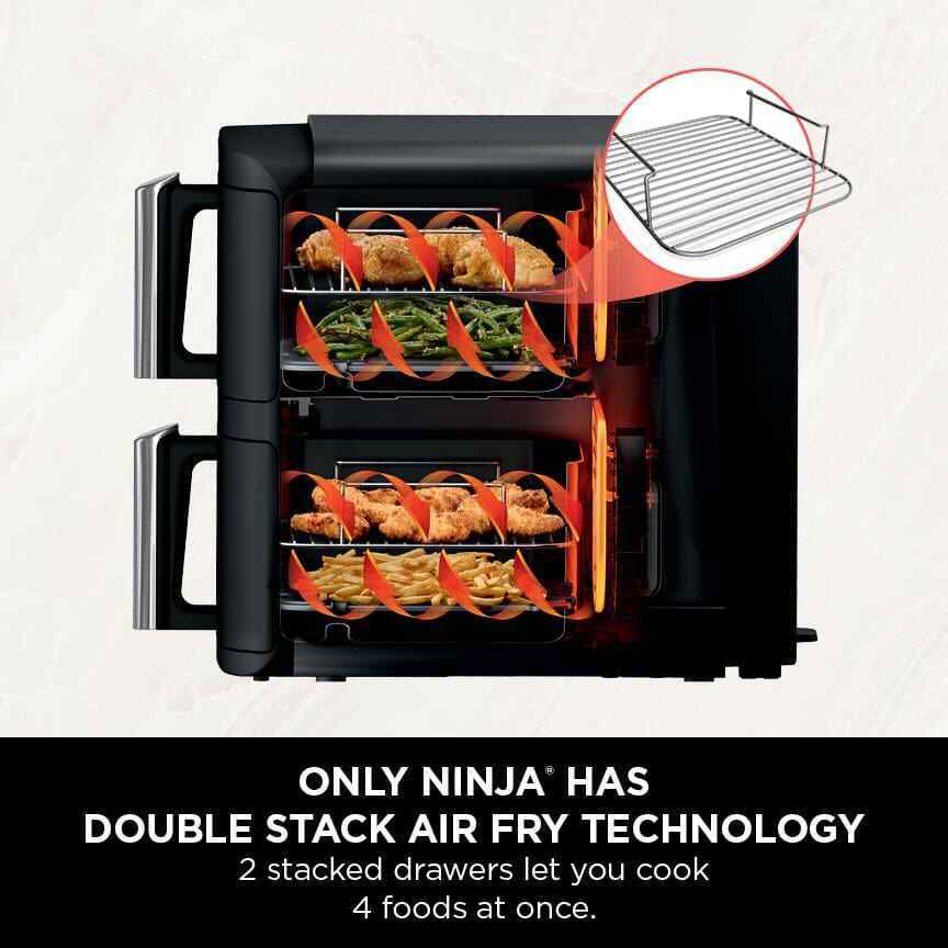 Ninja Double Stack 2-Drawer Air Fryer 7.6L
