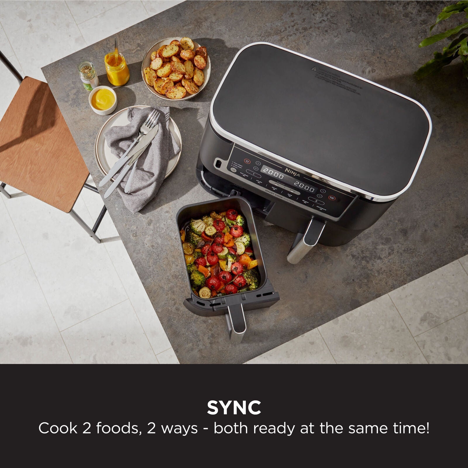 Ninja Foodi MAX Dual Zone Air Fryer with Smart Cook System