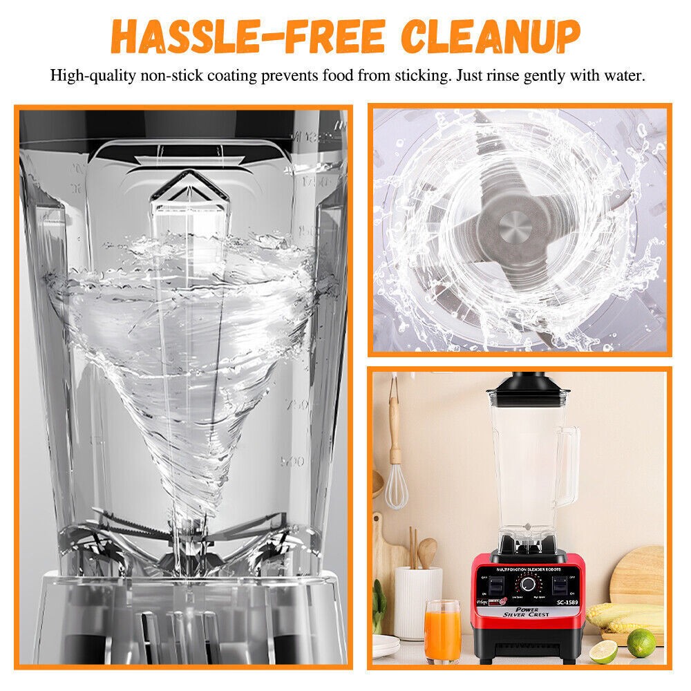 4500W Commercial Blender with 2 Jugs