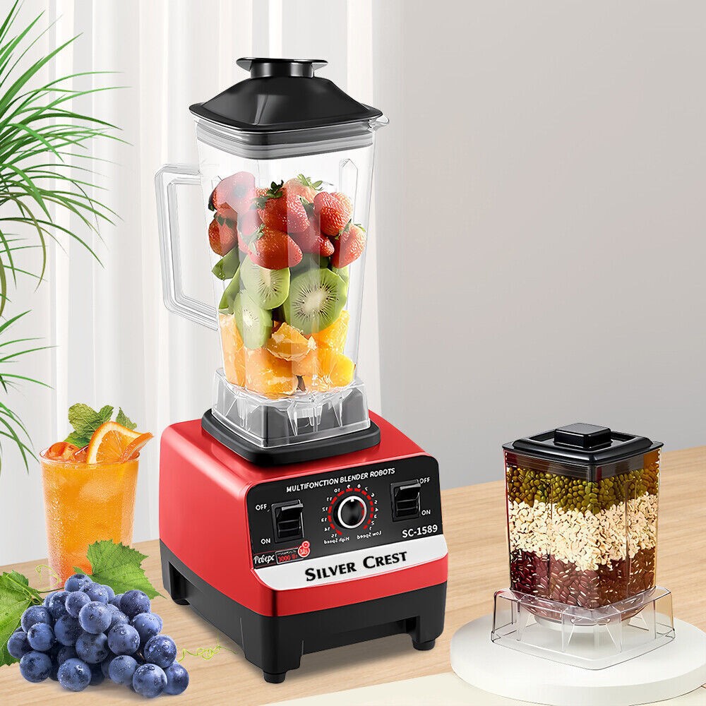 4500W Commercial Blender with 2 Jugs
